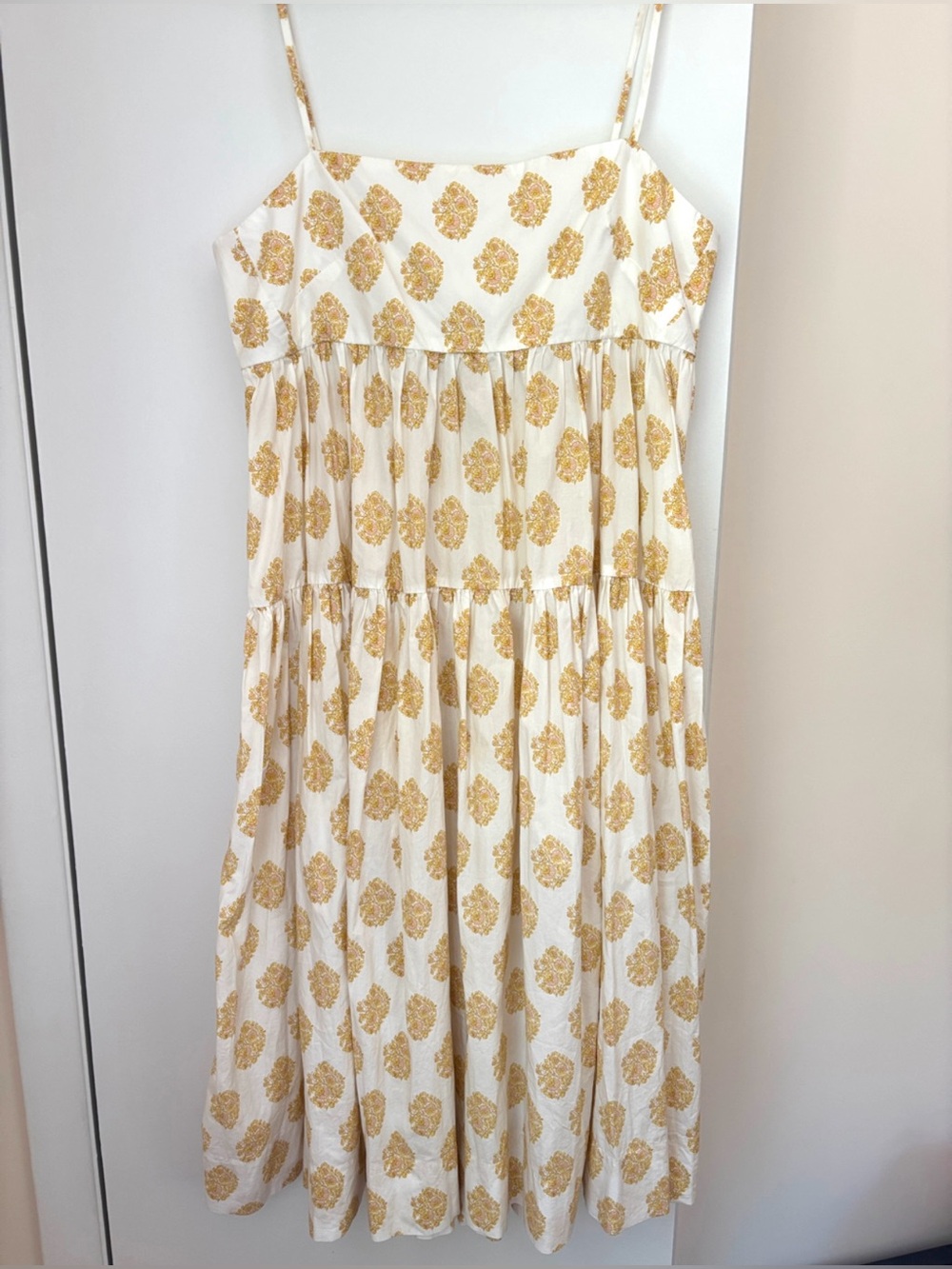 J.Crew Midi Tie-Back Tiered Dress